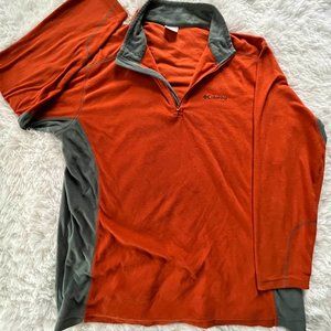 XXL Mens Orange & Grey Columbia Quarter Zip Jacket